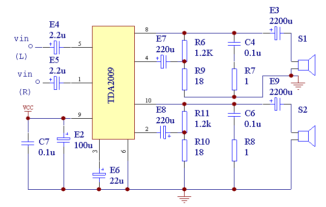 tda2009功放电路