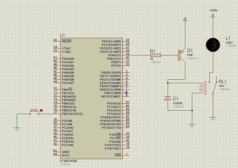 avr单片机proteus仿真第四课:控制继电器 - AVR