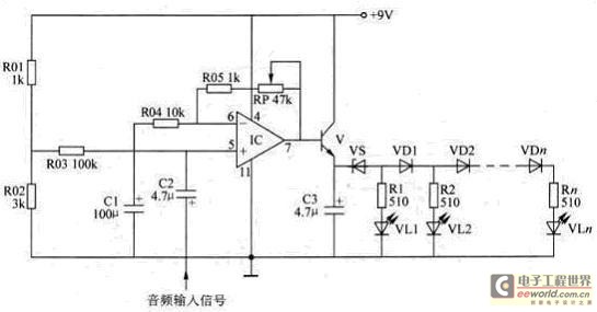 lm324设计的led电平指示器电路