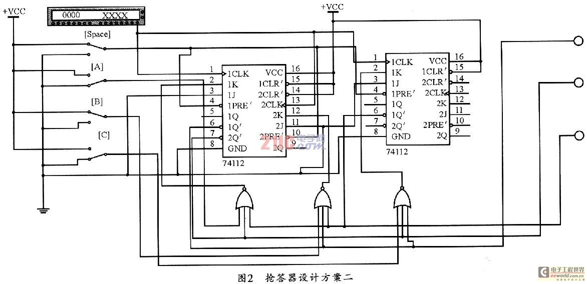 基于74lsll2jk触发器的抢答器设计