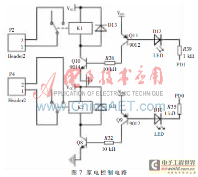 ht46r004应用电路图,ht45f0049应用电路图 6 继电器控制电路 本系统采用继电器来控制家用电器的开关.