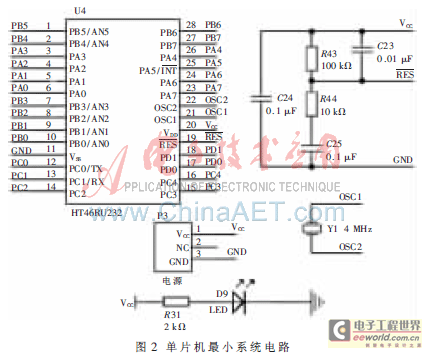 ht46r004应用电路图,ht45f0049应用电路图 2.2 振铃检测及模拟摘机电路