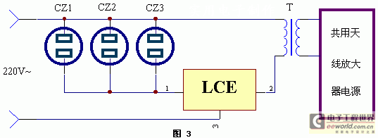 共用天线放大器电源自控器