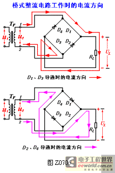 模拟电子 它是由电源变压器,四只整流二极管d1~4 和负载电阻 rl组成.