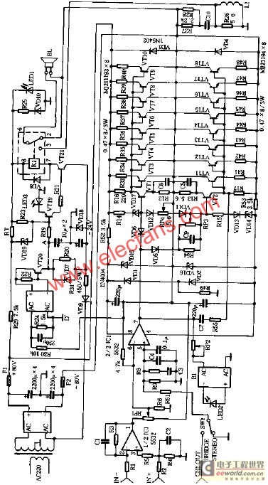 qsc1300功放原理与检修