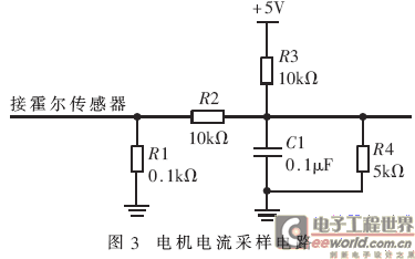 对于转矩传感器,其输出电压范围为0~5v,所以只需对信号进行低通滤波
