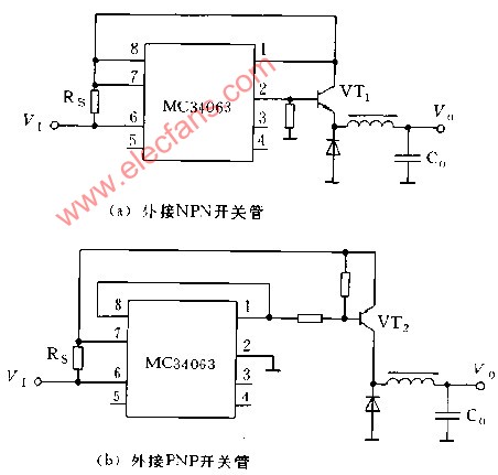 外接pnp晶體管yt和片內p溝道晶體管構成達林頓管,輸出電流較大時,輸入