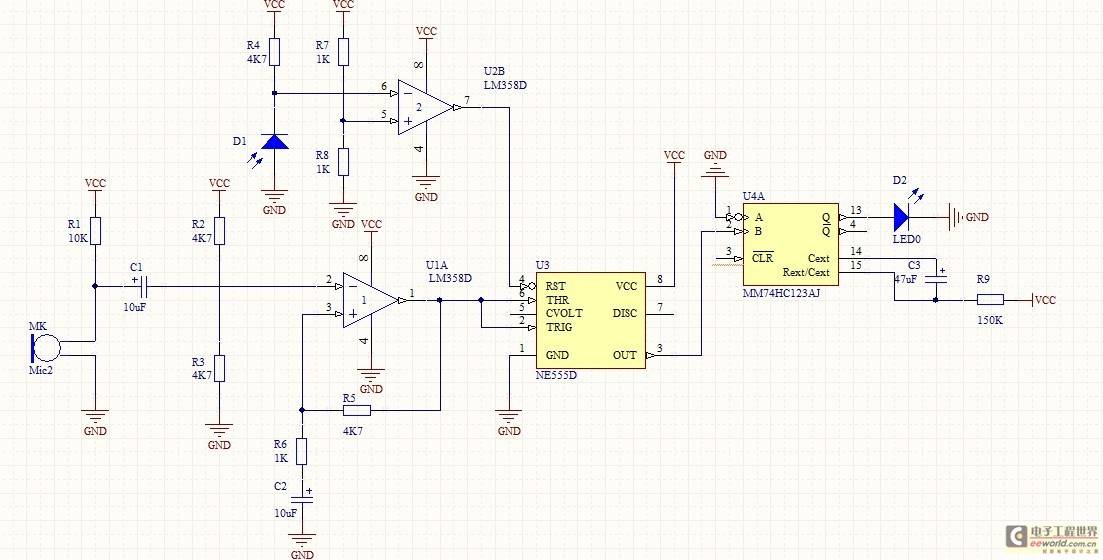 驻极体话筒接入电路
